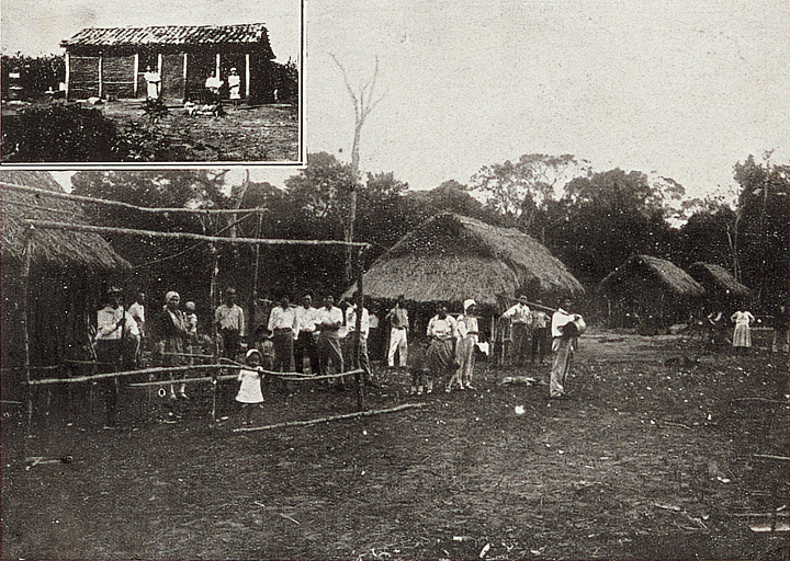 Image “Temporary immigrant houses at the begining of settlement (in the Promissão Colony)”