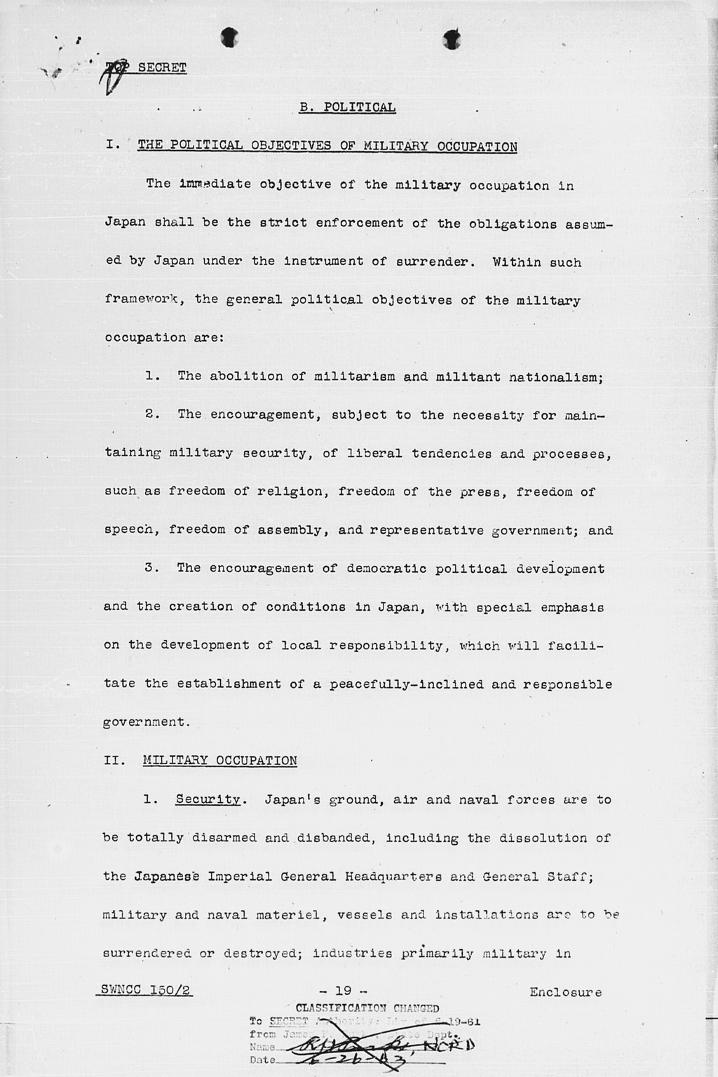 [United States Initial Post-Defeat Policy Relating to Japan (SWNCC150/2)](Larger image)