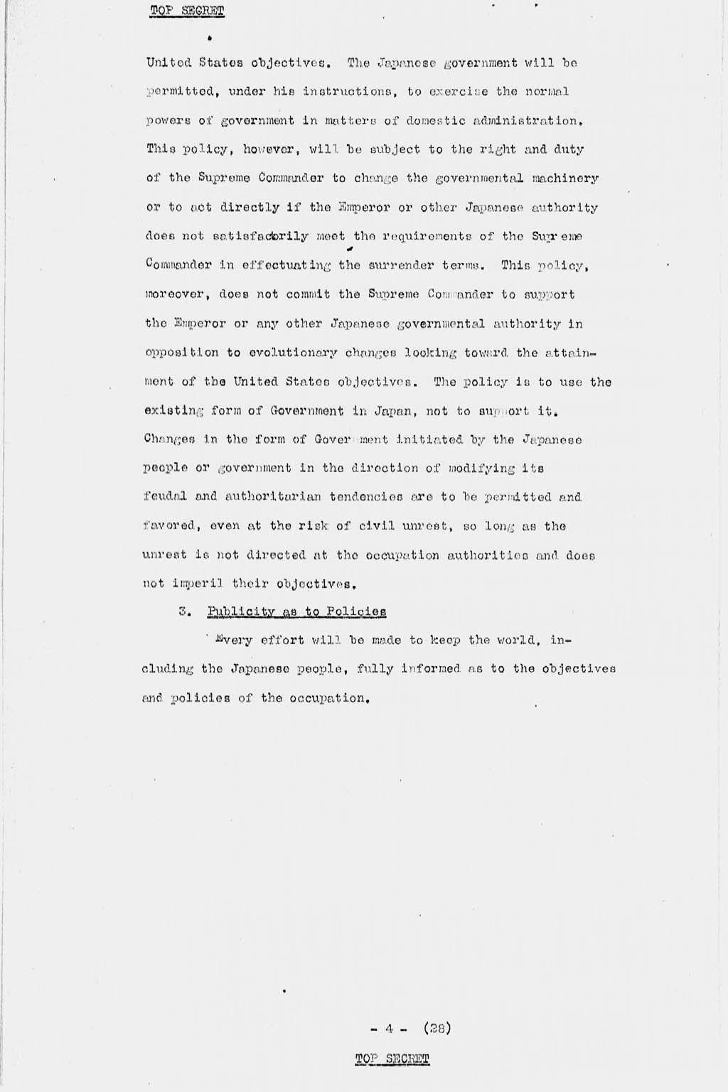 『U.S. Initial Post-Surrender Policy for Japan (SWNCC150/3)』(拡大画像)