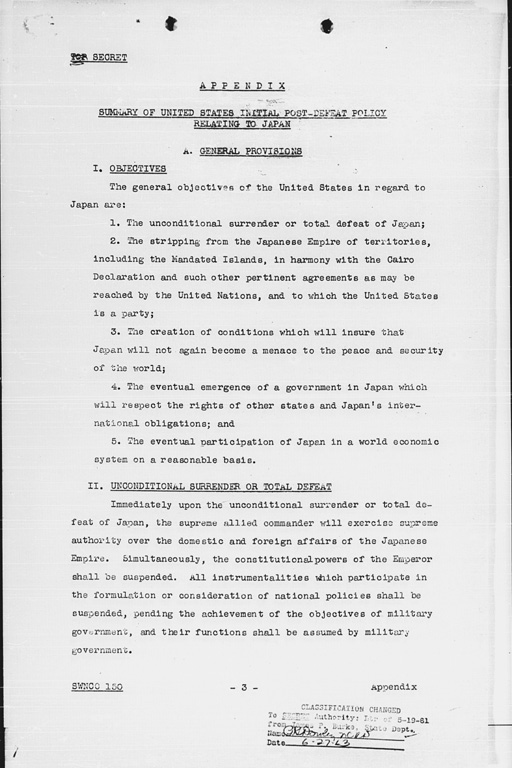 [Politico-Military Problems in the Far East: United States Initial Post-Defeat Policy Relating to Japan (SWNCC150)](Regular image)