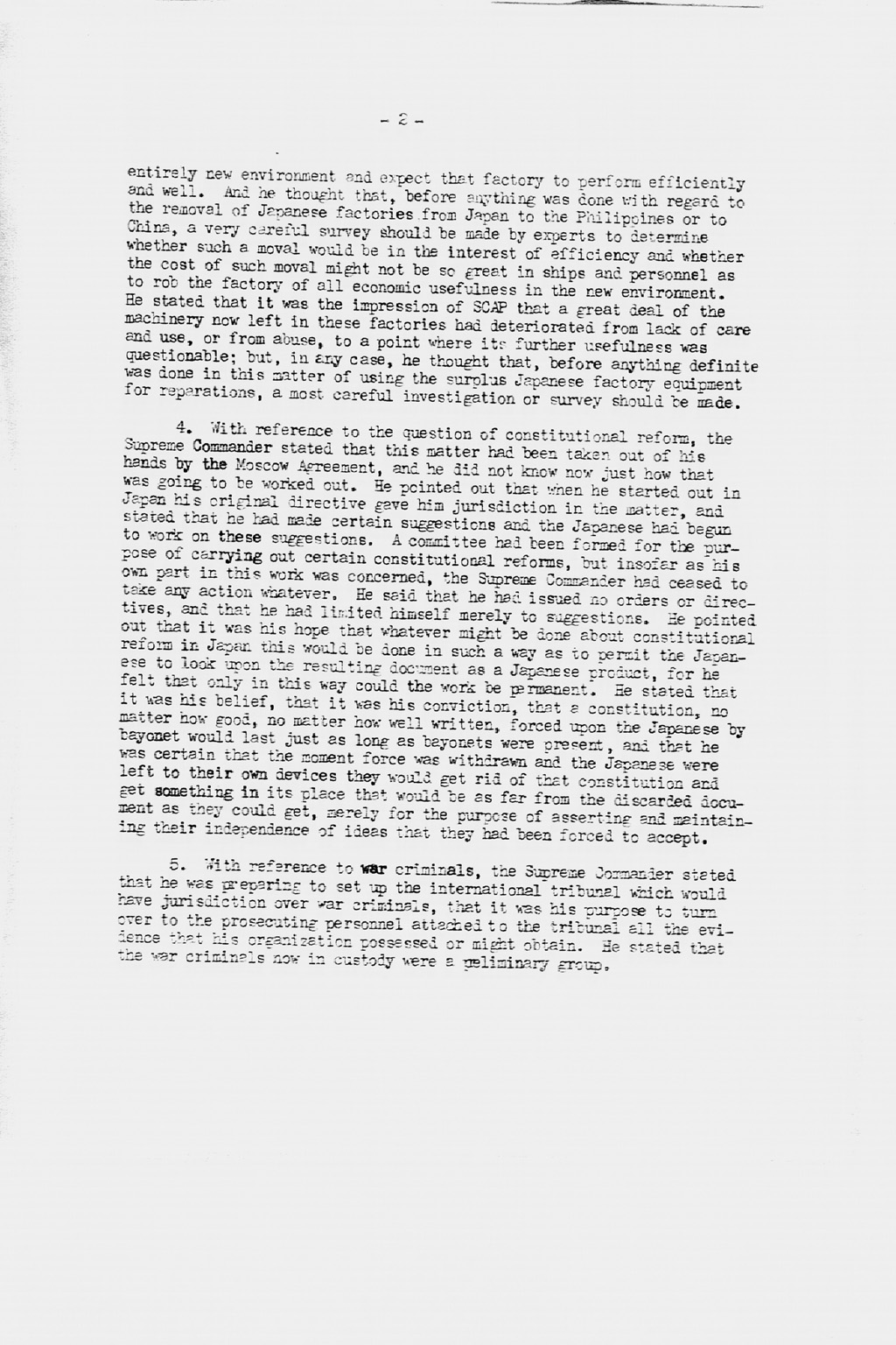 [Memorandum of Interview with General of the Army Douglas MacArthur Held on January 29, 1946](Larger image)