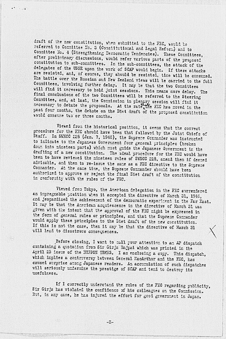 [Letter from Kenneth Colegrove to General Frank R. McCoy, dated 26 April 1946](Regular image)