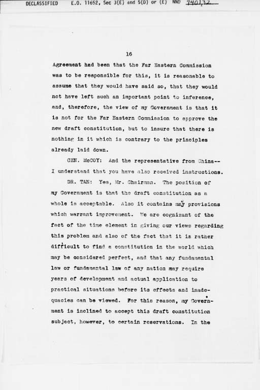 [Transcript of Twenty-Seventh Meeting of the Far Eastern Commission, Held in Main Conference Room, 2516 Massachusetts Avenue, N.W., Saturday, September 21, 1946](Regular image)