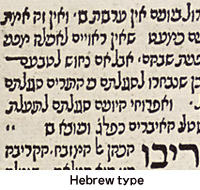 Hebrew type