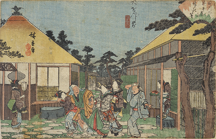 [Edo komei kaitei zukushi] Daion-ji mae (Open in a new window)
