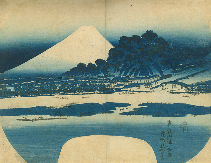 [富士筑波隅田川の図]　真乳山望冨岳を新しいウィンドウで開きます。