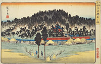 Edo meisho Oji Inari no hokora