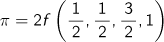 π＝2f(1/2,1/2,3/2,1)
