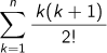 k=1Σnk(k+1)/2!