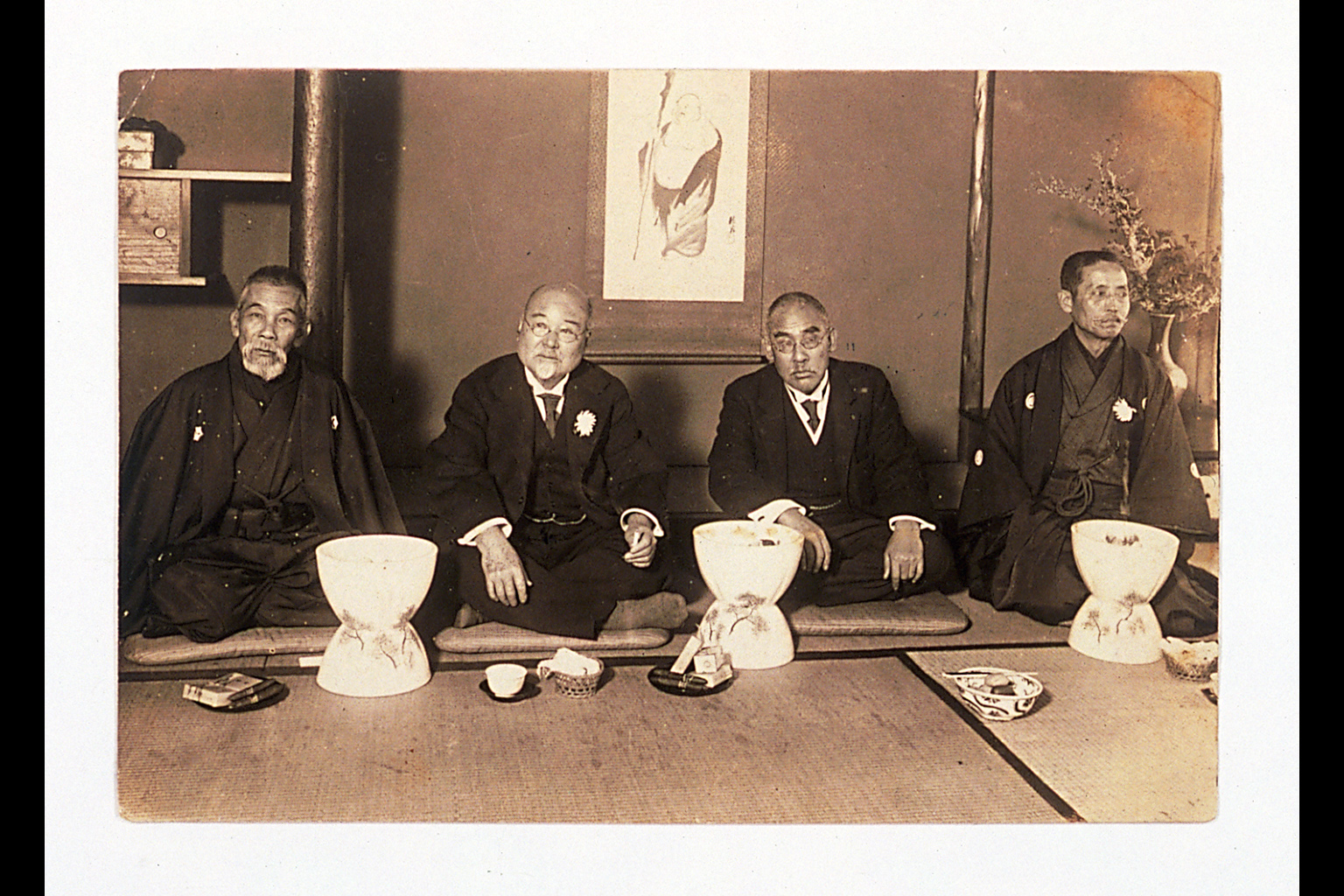 Photograph of INUKAI Tsuyoshi, TAKAHASHI Korekiyo, KATO Takaaki, and OZAKI Yukio(larger)