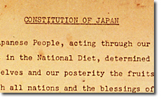 Constitution of Japan (GHQ Draft)