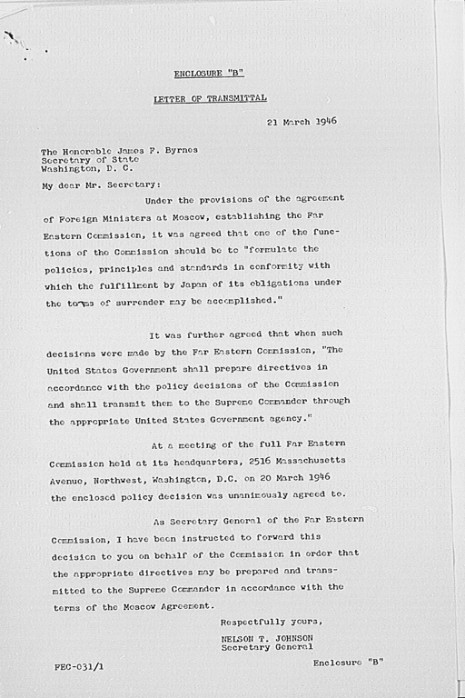 [Far Eastern Commission Records Box No. 10 <Sheet No. FEC(A) 0148-0150>](Regular image)