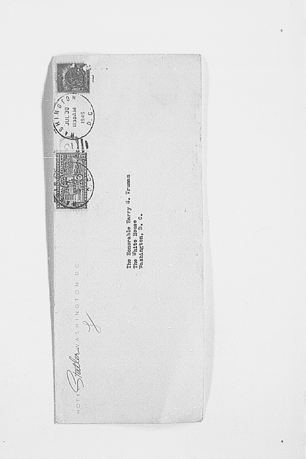 [Letter from Kenneth Colegrove to President Harry S. Truman, dated July 29, 1946](Larger image)