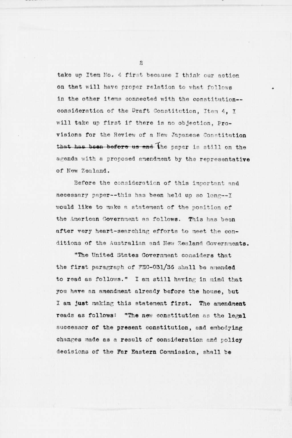 Transcript of Twenty-Seventh Meeting of the Far Eastern Commission, Held in Main Conference Room, 2516 Massachusetts Avenue, N.W., Saturday, September 21, 1946(Larger | Birth the Constitution of Japan