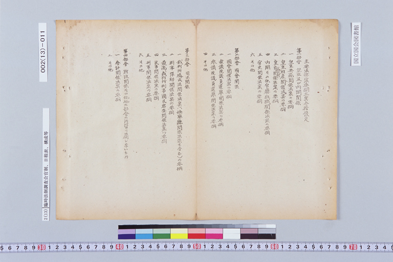 『「臨時法制調査會運營經過概況」［ほか］』(標準画像)