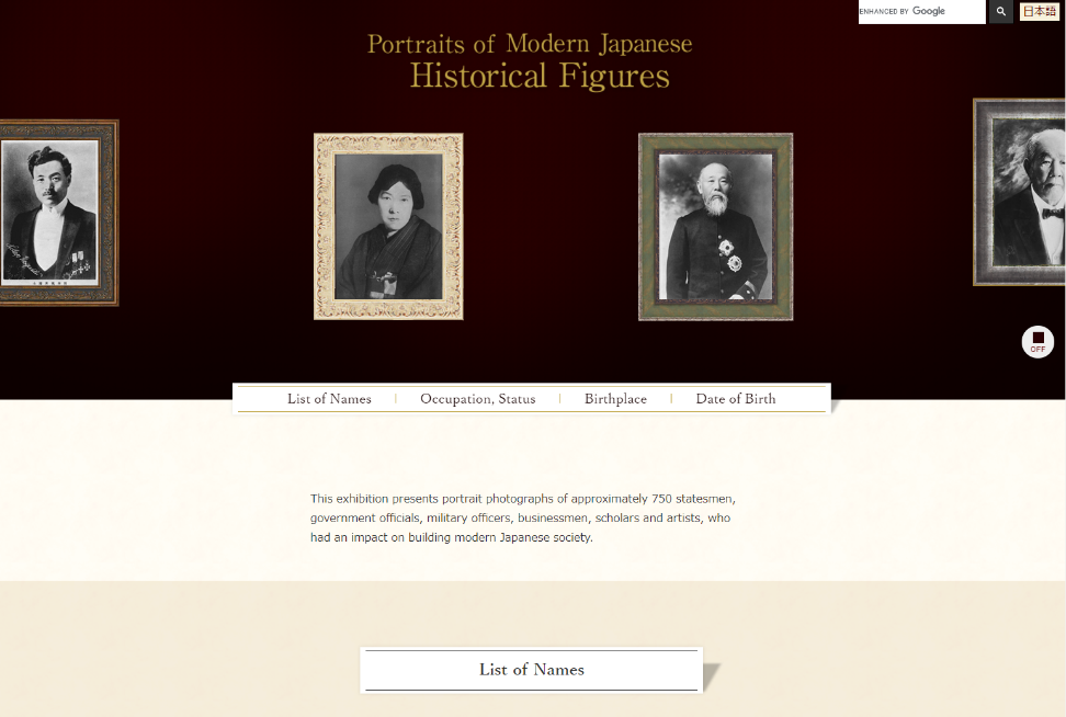 Portraits of Modern Japanese Historical Figures