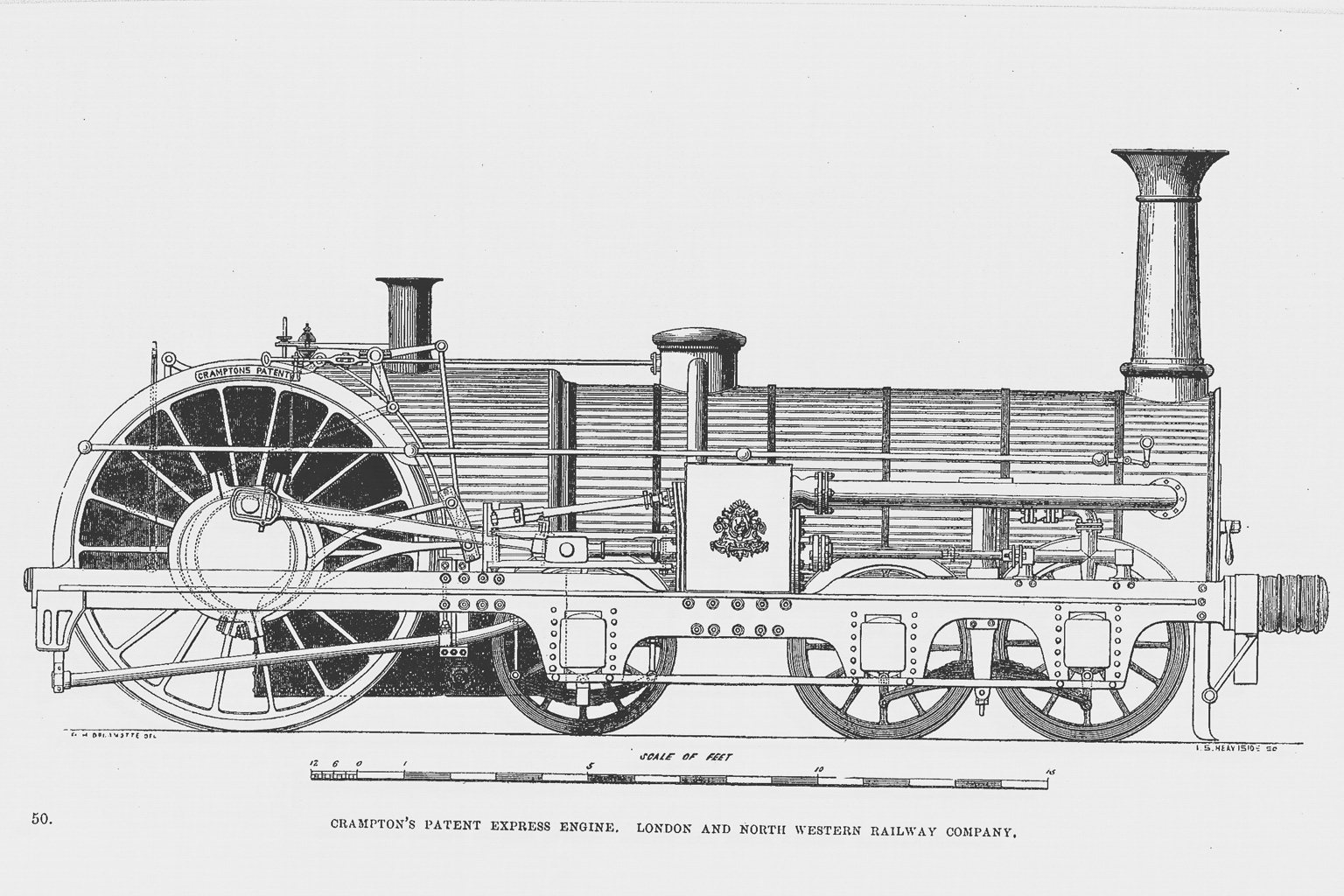 8oz Crampton Steam Locomotive Flask L1 Historic Train Novelty 