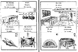 illustrations of kitchen and cookery