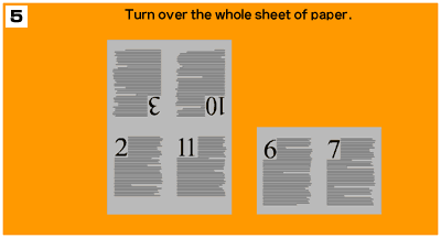 Turn over the whole sheet of paper.