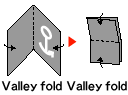 Valley fold to Valley fold