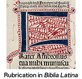 Rubrication in "Biblia Latina"
