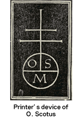 Printer's device of O. Scotus