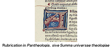 Rubrication in "Pantheologia, sive Summa universae theologiae"