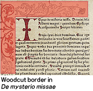 Woodcut border in "De mysterio missae"