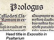 Head title in "Expositio in Psalterium"
