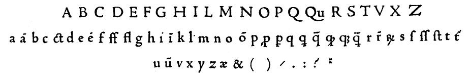 Roman type used by N. Jenson