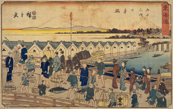 Tokaido ichi gojusantsugi Nihon-bashi (Open in a new window)