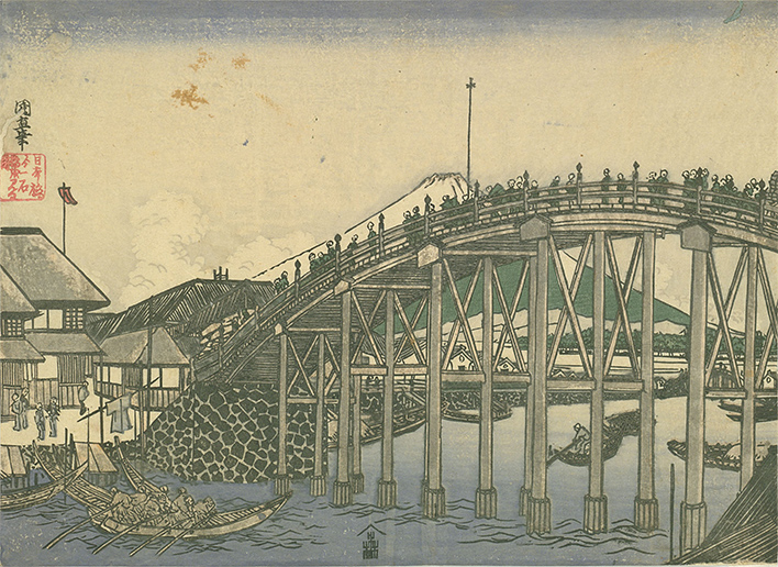 日本橋より一石橋を見る図を新しいウィンドウで開きます。