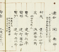 Diagram showing mentor-disciple relationships between Wasan scholars Sugaku sosetsu