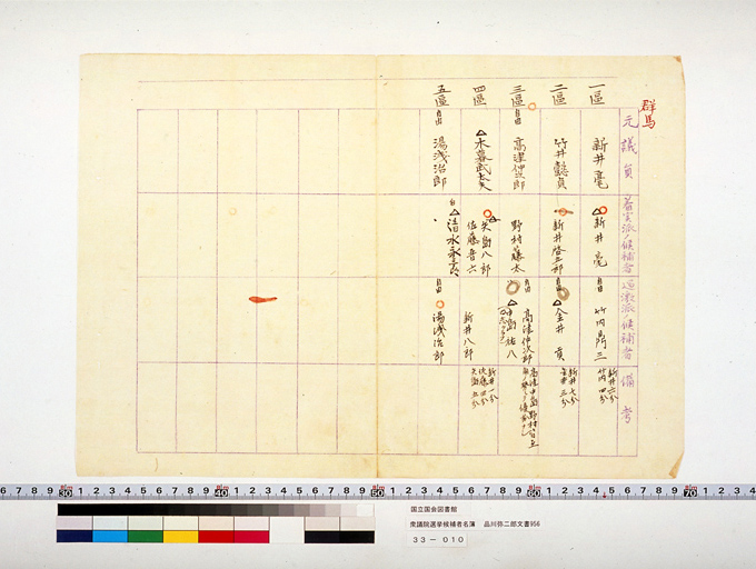 [衆議院選挙候補者名簿] (標準画像)