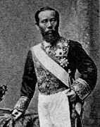 ITO Hirobumi in Berlin during his constitutional study mission to Europe, 1882 (Meiji 15) From (Ito Hirobumi Hiroku: Zoku)