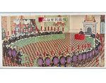 Nishiki-e of Privy Council meeting, depicted by YOSHU Chikanobu, October 1888 (Meiji 21) Constitutional Government Documents Collection, #1133