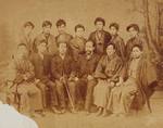 Photograph taken in Tokyo of the Sandai Jiken Kenpaku (November 1887), an early people's rights movement that advocated lower taxes, freedom of speech and assembly, and the rectification of diplomatic failures Papers of TATSUNO Shuichiro #346