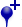 Blue colored pin with a plus mark